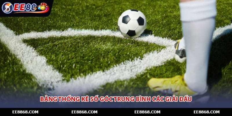 Bảng thống kê số góc trung bình các giải đấu